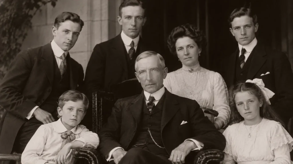 Representação da família Rockefeller, símbolo de legado e preservação patrimonial entre gerações. Imagem gerada por IA.