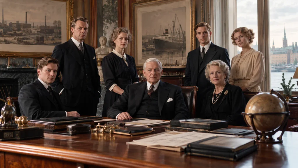 Representação da família Wallenberg, simbolizando governança familiar, holdings e preservação patrimonial entre gerações. Imagem gerada por IA.
